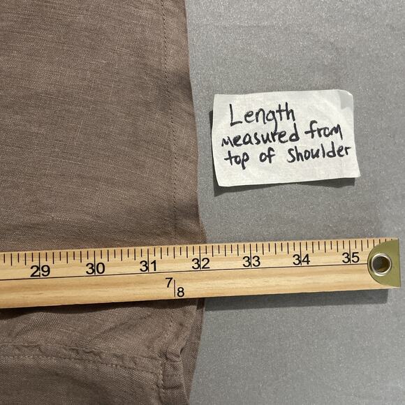 Match Point USA Tunic Top Size Medium 100% Linen Lagenlook Neutral Minimalist - Picture 8 of 8